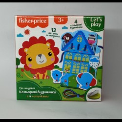 Гра-шнурівка "Fisher Price. Кольорові будиночки" VT5303-26