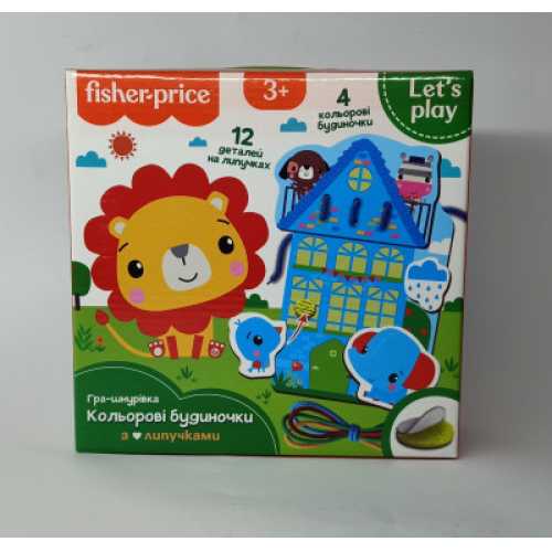 Гра-шнурівка "Fisher Price. Кольорові будиночки" VT5303-26