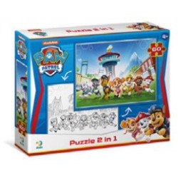 Пазл 60 елементів 2 в 1 Paw Patrol