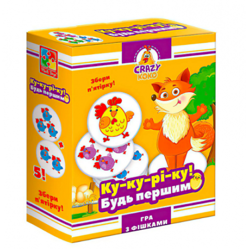 Гра настільна Vladi Toys розважальна Crazy Koko "Ку-ку-рі-ку!" VT8025-08