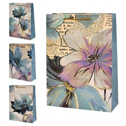Пакет подарунковий паперовий M "Flowers" 26*32*12см R91101-M