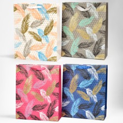 Пакет подарунковий паперовий S "Feathers" 18*23*10см R90853-S